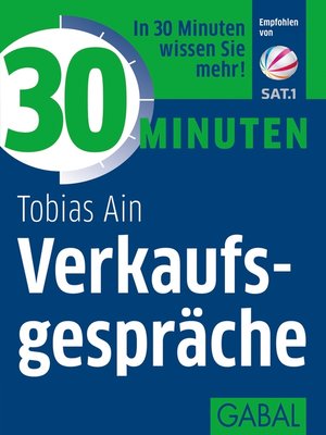 cover image of 30 Minuten Verkaufsgespräche